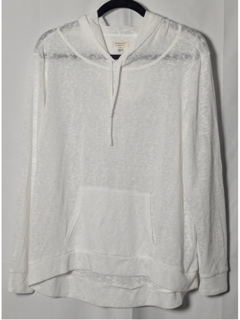 Weatherproof Vintage Lightweight Hooded Pullover Top White Women’s Large